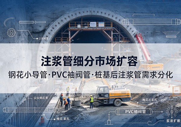 疏附注浆管细分市场扩容，隧道钢花小导管、PVC 袖阀管、桩基后注浆管需求分化